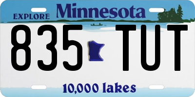MN license plate 835TUT