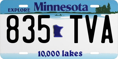 MN license plate 835TVA