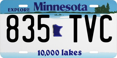 MN license plate 835TVC