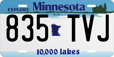 MN license plate 835TVJ