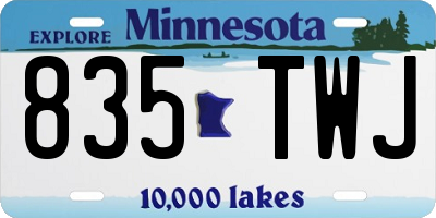 MN license plate 835TWJ