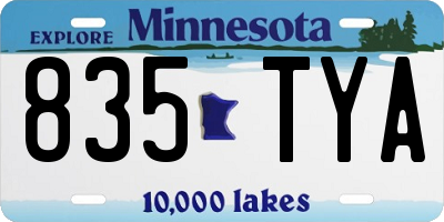 MN license plate 835TYA