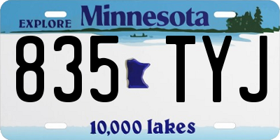 MN license plate 835TYJ