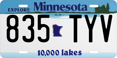 MN license plate 835TYV