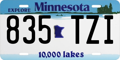 MN license plate 835TZI