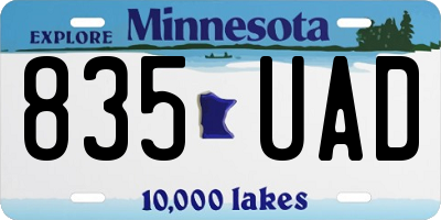 MN license plate 835UAD
