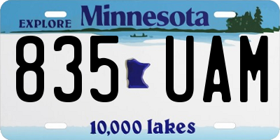 MN license plate 835UAM