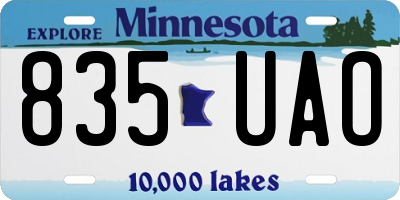 MN license plate 835UAO