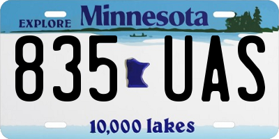 MN license plate 835UAS
