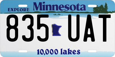 MN license plate 835UAT