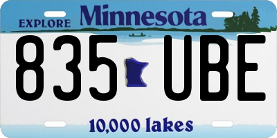 MN license plate 835UBE