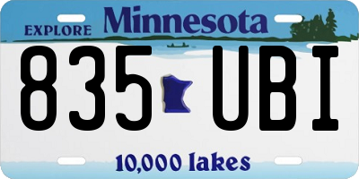 MN license plate 835UBI
