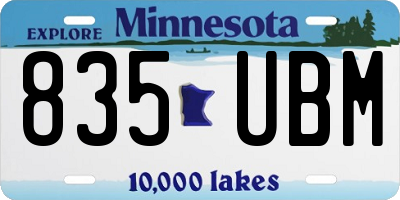 MN license plate 835UBM