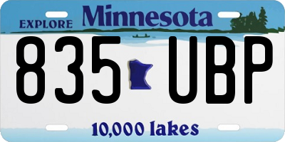 MN license plate 835UBP