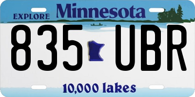 MN license plate 835UBR