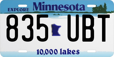 MN license plate 835UBT