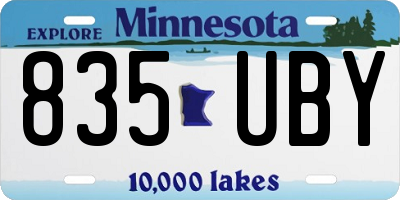MN license plate 835UBY