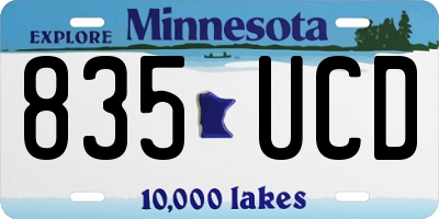 MN license plate 835UCD