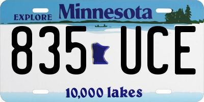 MN license plate 835UCE