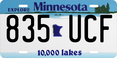 MN license plate 835UCF