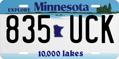 MN license plate 835UCK