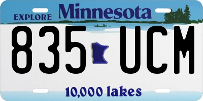 MN license plate 835UCM