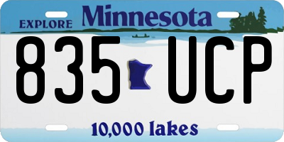 MN license plate 835UCP