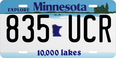 MN license plate 835UCR