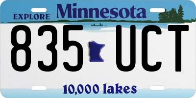 MN license plate 835UCT