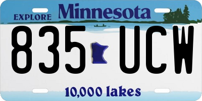 MN license plate 835UCW