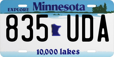 MN license plate 835UDA
