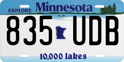 MN license plate 835UDB