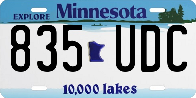 MN license plate 835UDC