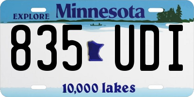 MN license plate 835UDI