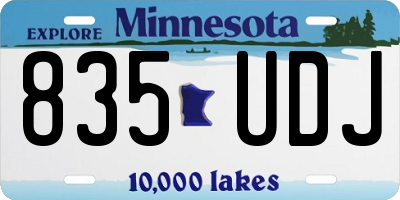 MN license plate 835UDJ