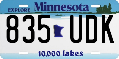 MN license plate 835UDK