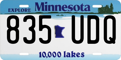 MN license plate 835UDQ