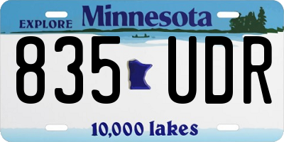MN license plate 835UDR