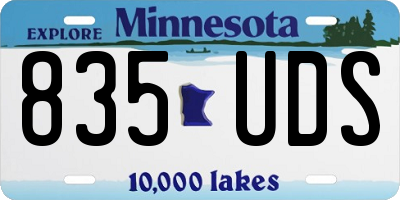 MN license plate 835UDS