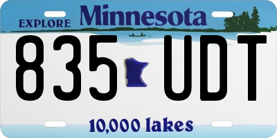 MN license plate 835UDT