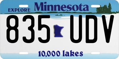 MN license plate 835UDV