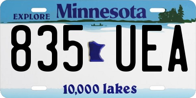 MN license plate 835UEA