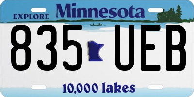 MN license plate 835UEB