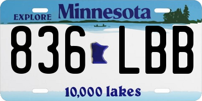 MN license plate 836LBB