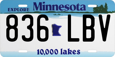 MN license plate 836LBV