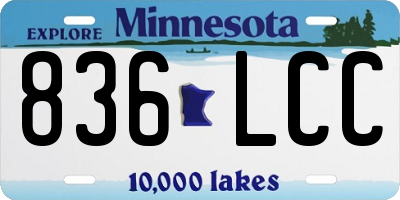 MN license plate 836LCC