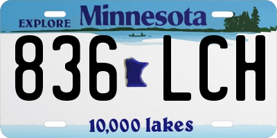 MN license plate 836LCH