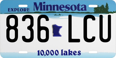 MN license plate 836LCU
