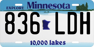 MN license plate 836LDH