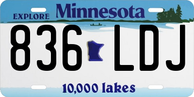 MN license plate 836LDJ